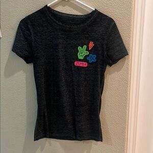 Zumba Fitness Black and Green Short Sleeve Tees